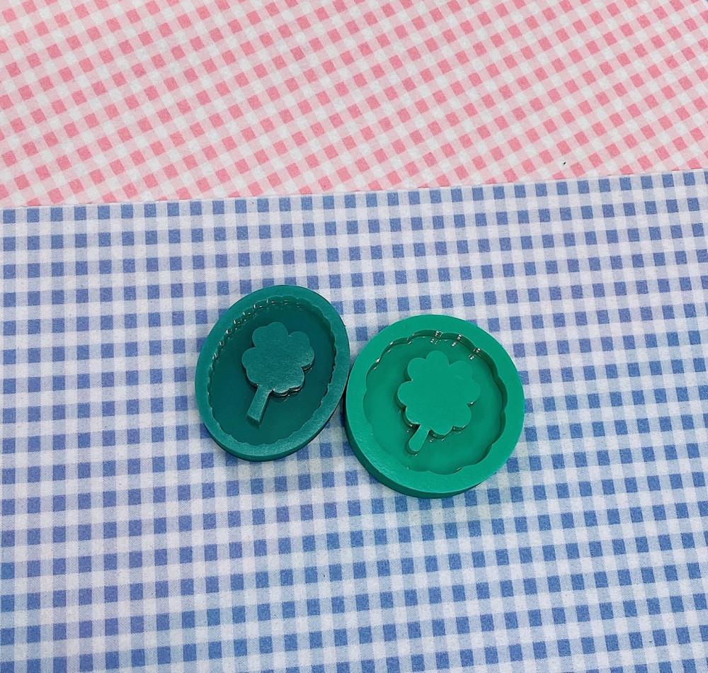 레진공예)  몽글 네잎클로버 쉐이커 몰드 / 레진 수제 몰드 / clover shaker mold