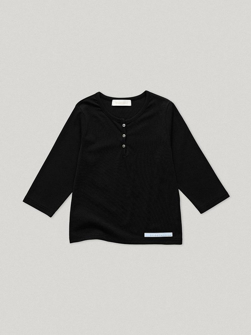 Black Off Duty Button Tee (3rd)