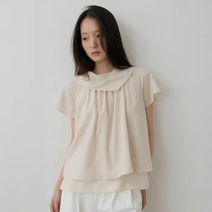 [단독] YEN FLARE BLOUSE_BEIGE