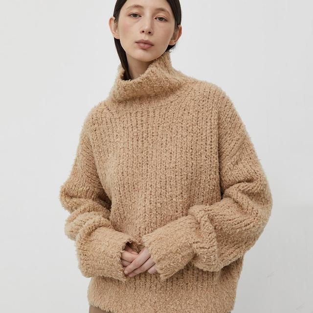 [블프세일]BUCLE ALPACA TURTLE NECK KNIT - BEIGE