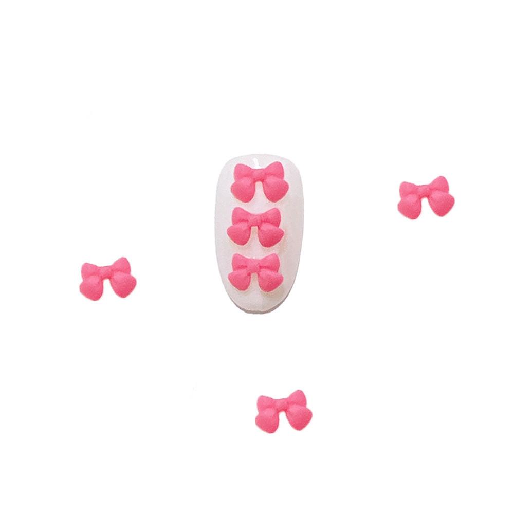 귀여운  미니리본 네일파츠 핑크 (3개입)