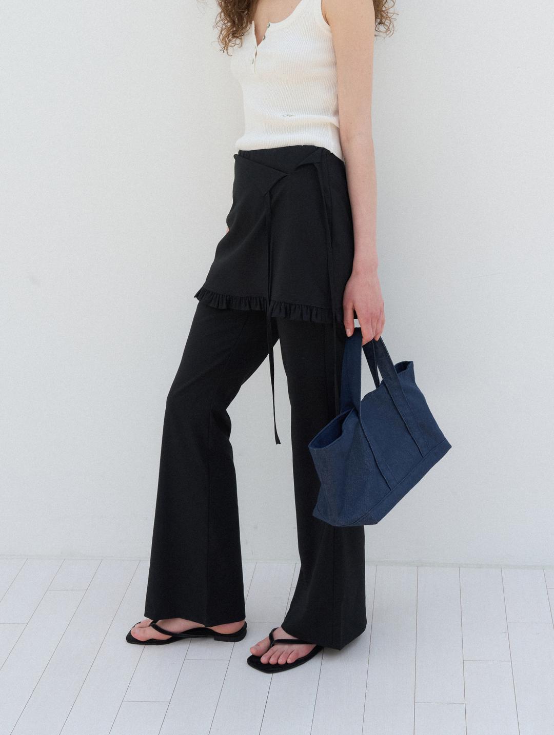 Silling pants skirt set - black [3rd]