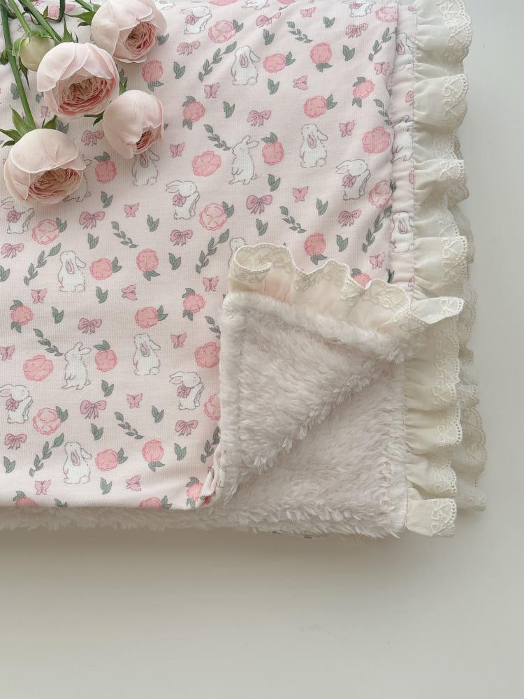 몽글 토끼 밍크퍼 블랭킷 극세사 담요