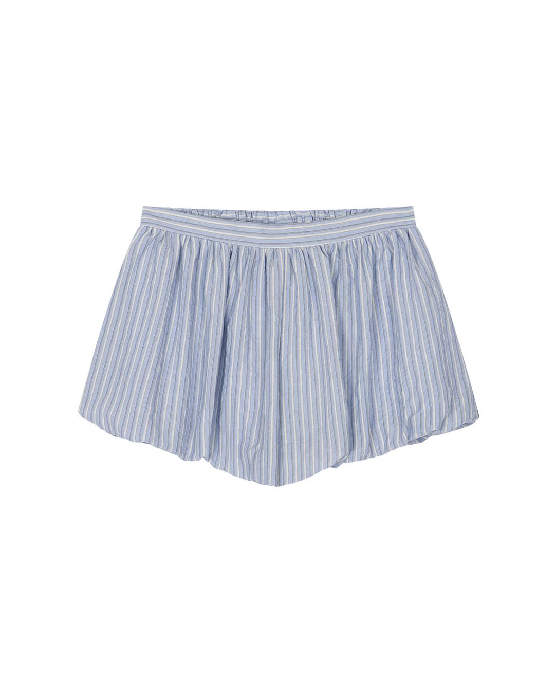 STRIPED BALLOON MICRO SHORTS, BLUE