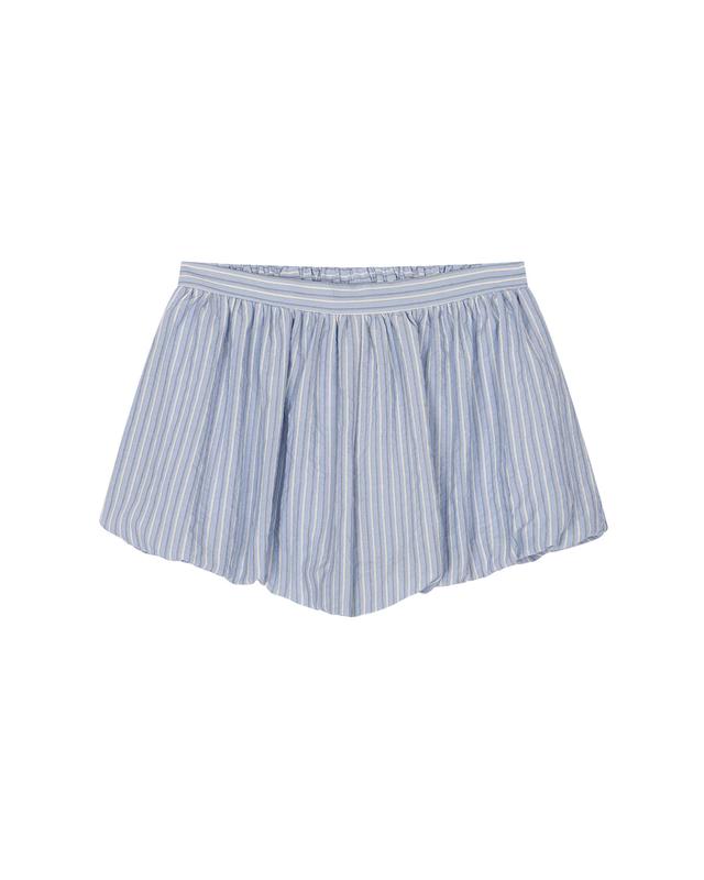 STRIPED BALLOON MICRO SHORTS, BLUE