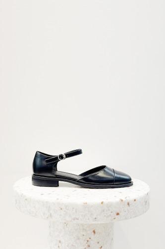 Karen Flats Leather Black