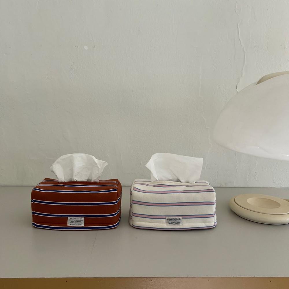 스트라이프 사각 휴지케이스 티슈케이스