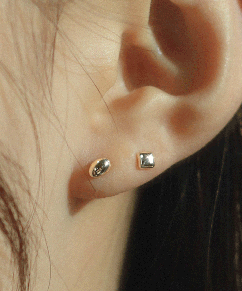 [14k] 앰플 포인트 귀걸이