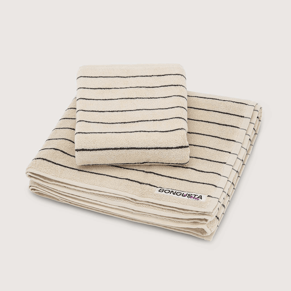 (Bongusta) Naram Towel - Creme & Ink