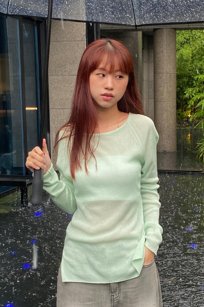 보트넥니트 여름니트 여리여리 루즈핏 입술넥니트