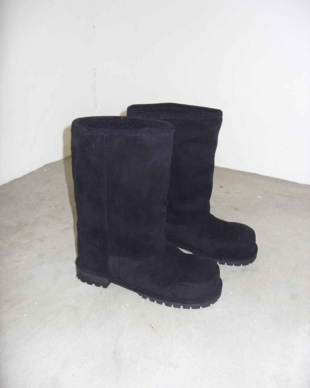 이알알 suede fur boots