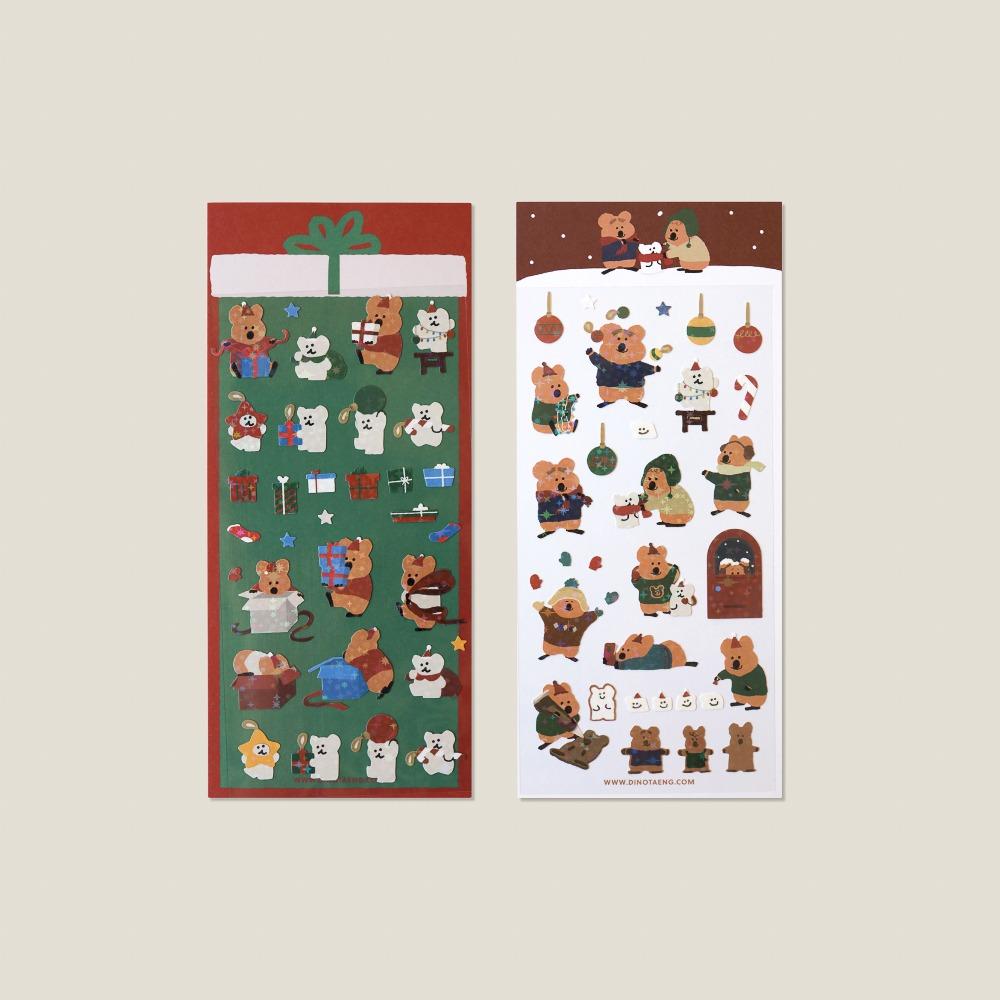 Snow in Marshville Glitter Sticker