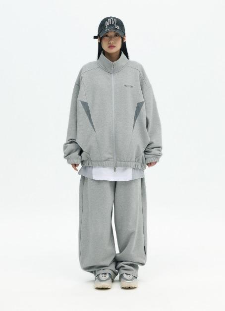 Sharp Sport Sweat Jacket - Melange Grey