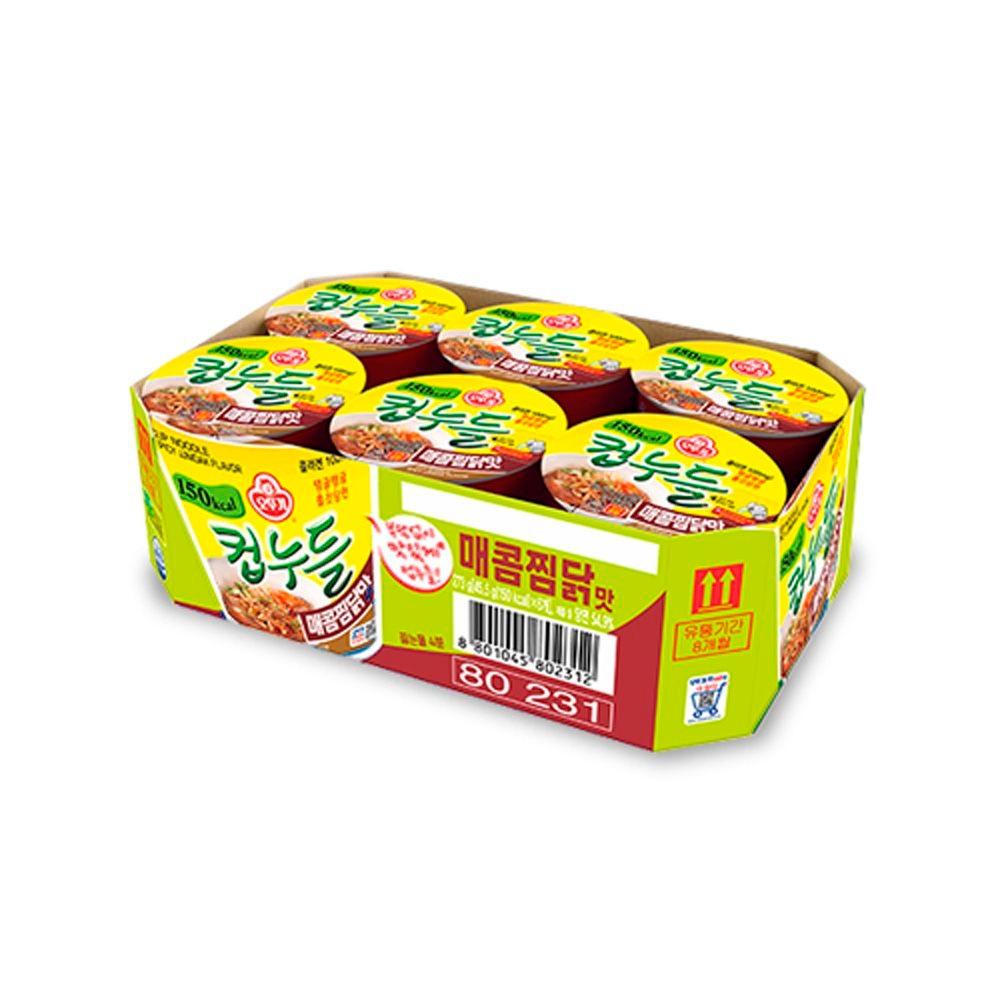 오뚜기 컵누들 매콤찜닭맛 컵라면 6개입