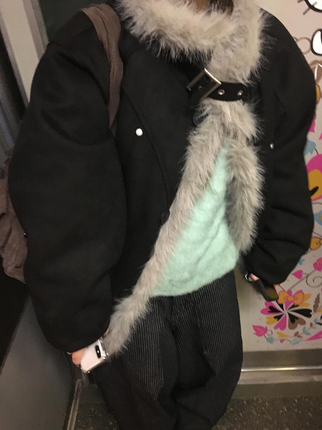 bei fur buckle jacket