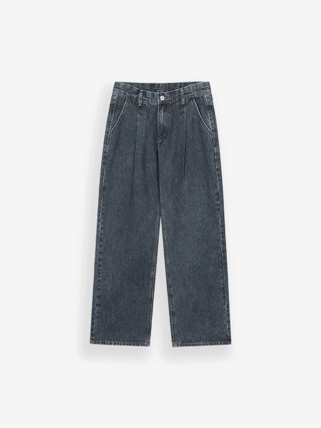 (숏,기본,롱)페이브 핀턱 와이드 데님(S-3XL)