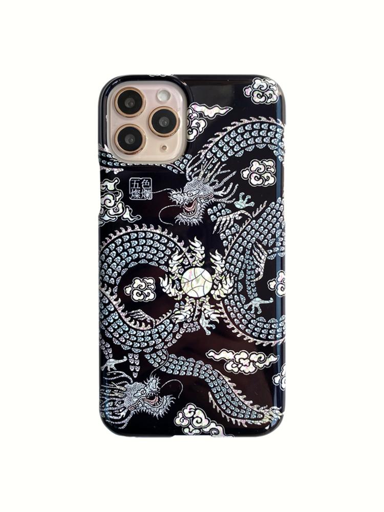 오색찬란코리아 비룡승운도 주문제작 드로잉 특이한 민화 폰케이스 아이폰 15ProMax 슬림하드 케이스