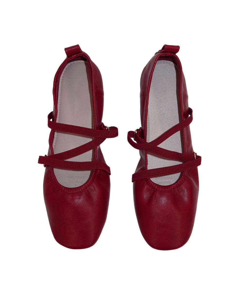 핀터 밴딩 플랫 슈즈