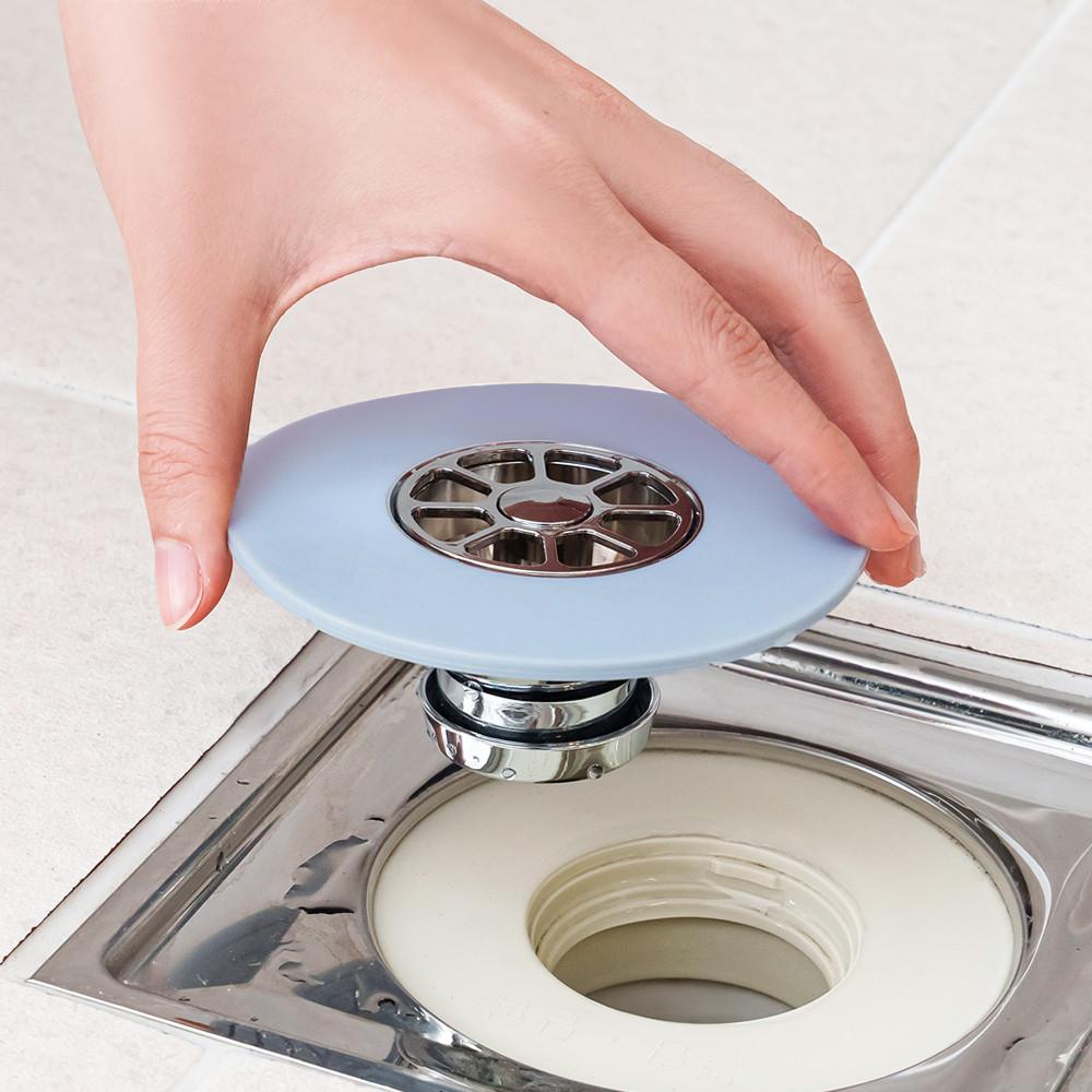 이고다 실리콘 하수구 트랩 욕실 배수구 화장실 냄새 제거 덮개 이중 차단 50mm