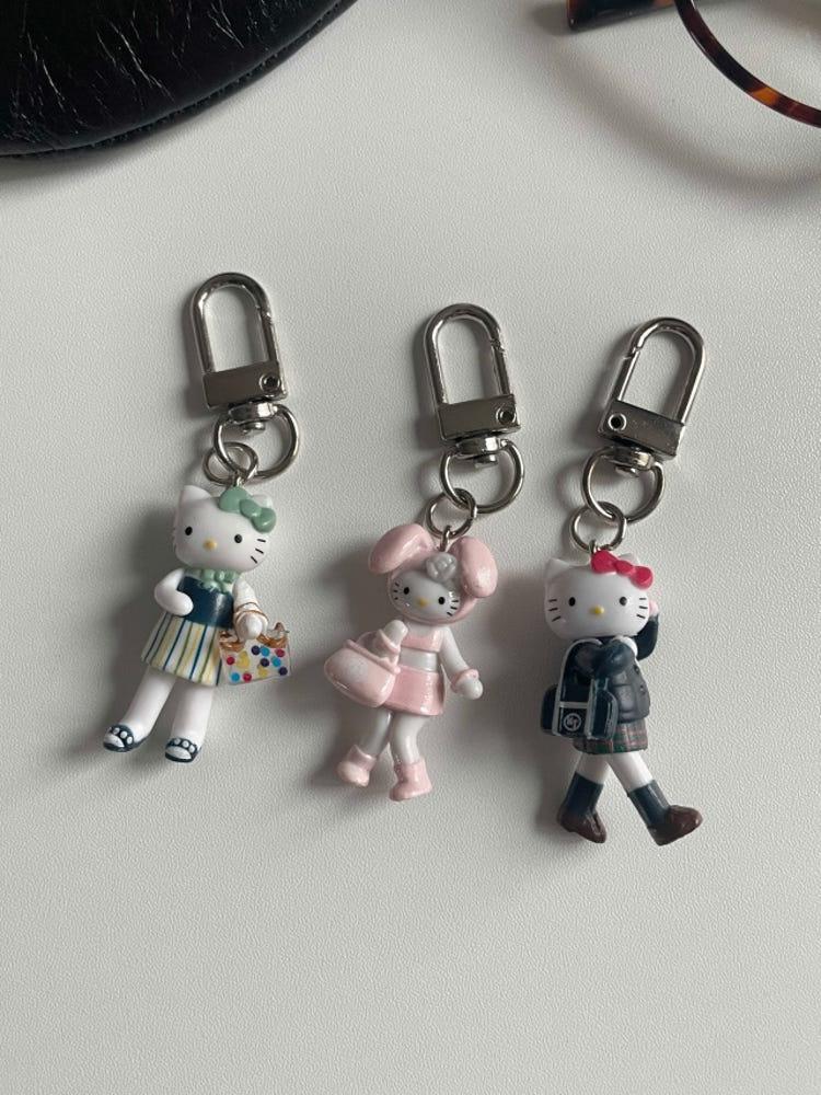 롱다리 키티 고양이 키링 가방고리 열쇠고리 백참 백꾸