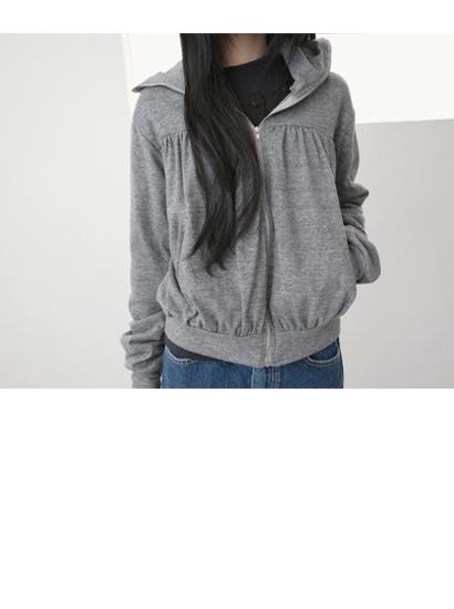 준 셔링 후드 집업 (2c)