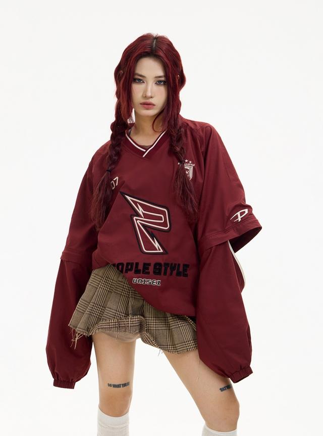 [PEOPLESTYLE] 레트로 스포티 롱슬리브 풀오버