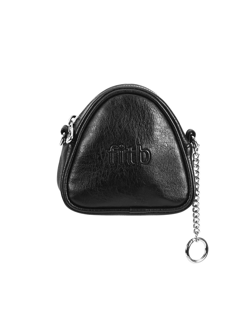 Crinkle Onigiri Coin Bag (black)
