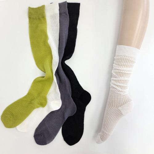 여성 얇고 비침있는 시퀸 니삭스