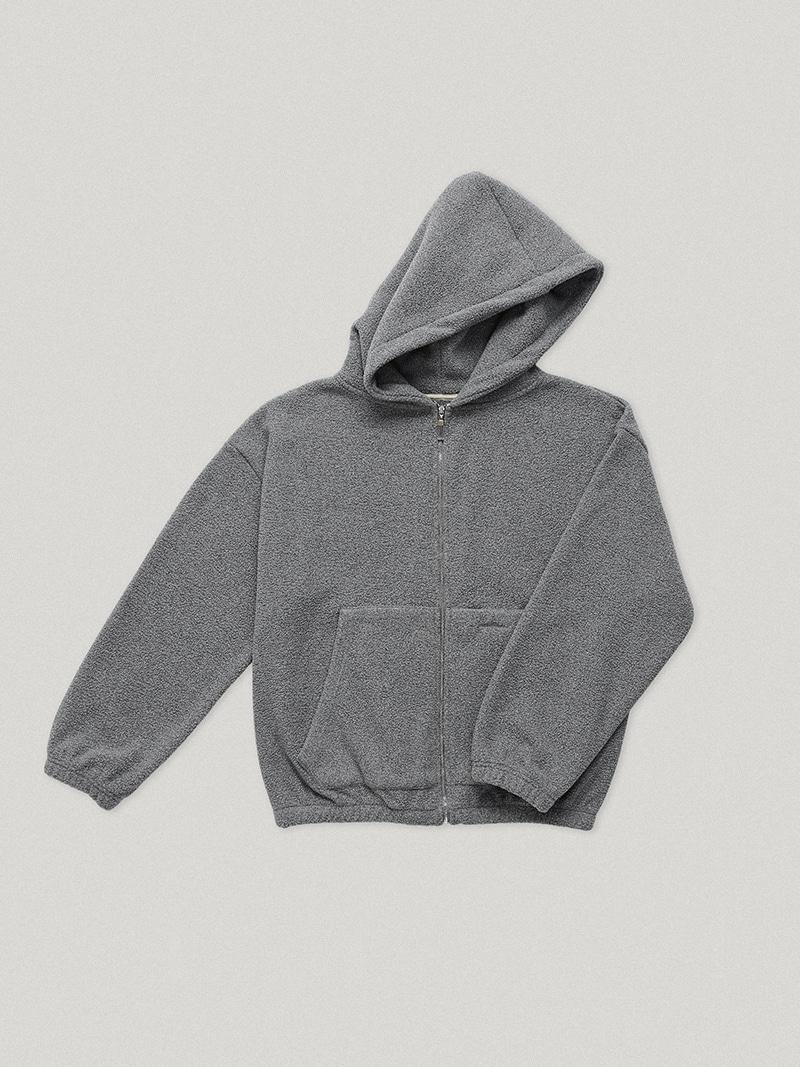 Soap Fleece Hooded Zip Up Gray (5th)