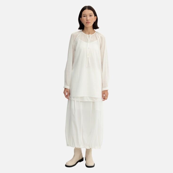 [올데이스커트] Volume String Skirt (White)