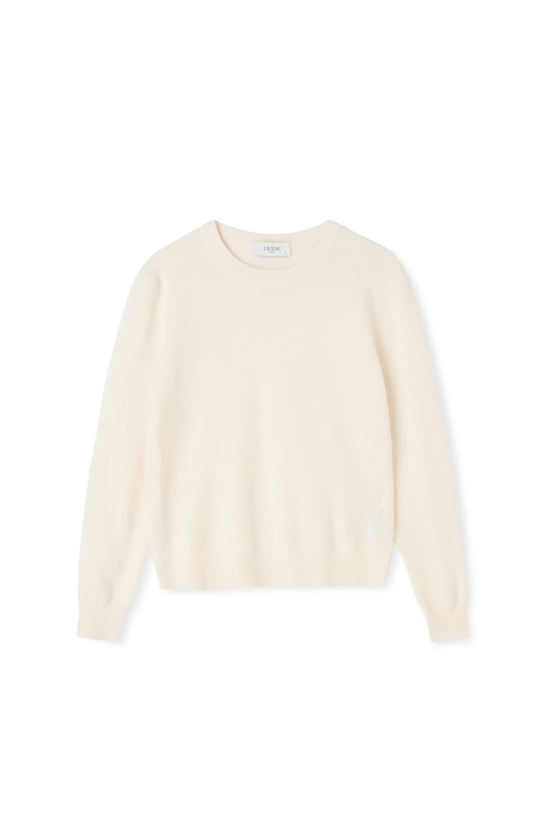 [우먼] 캐시미어 에센셜 블렌드 라운드넥 아이보리