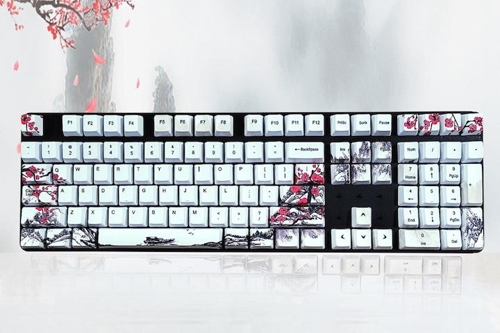 산수화 키캡 PBT OEM 염료승화 영문 / 한글각인 (2가지)