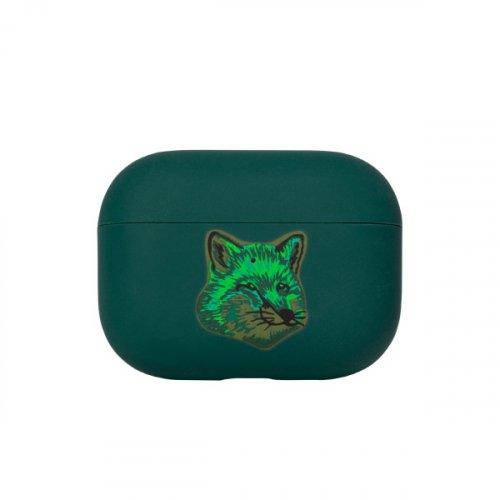 메종키츠네 콜라보 에어팟 프로 케이스 COOL-TONE FOX HEAD GREEN
