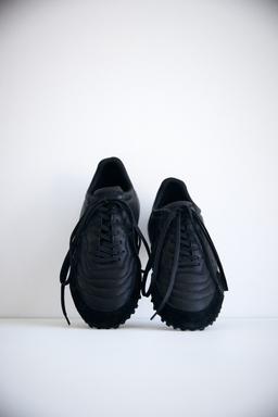 01 Foot Ball Shoes Leather Black