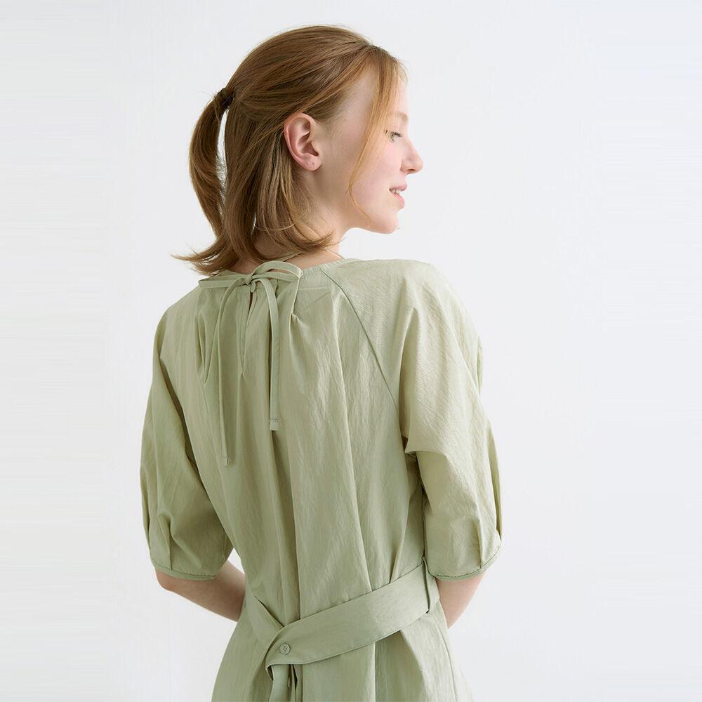 Deo bustier balloon long dress - light khaki