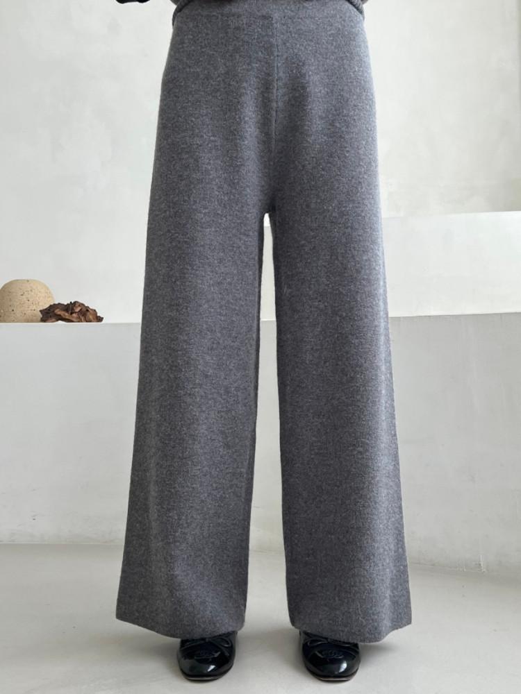 [아이메르]당일/시리즈 니트통바지/루즈핏 따뜻한 부드러운 와이드핏 겨울니트팬츠/드마르