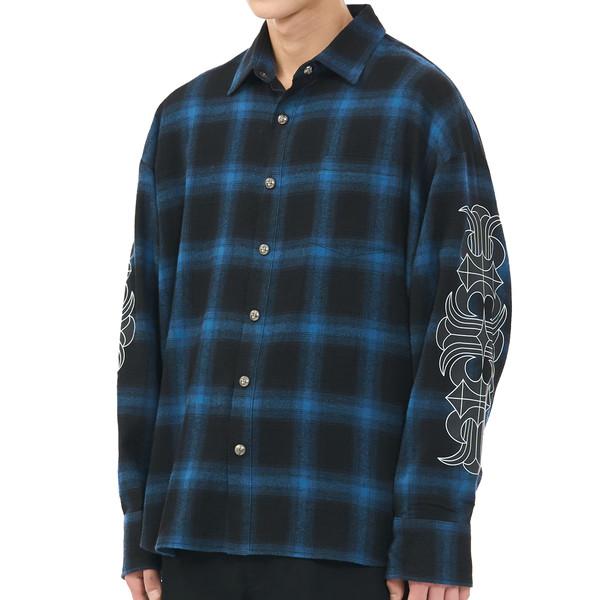 CONTRY ROCK CHECK SHIRTS - BLUE