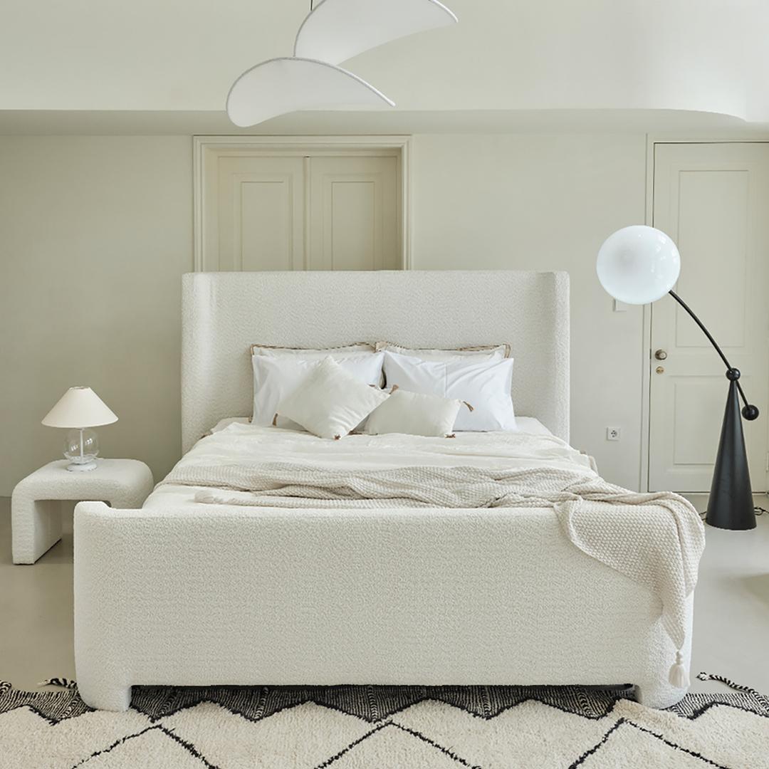 [NEW] 커브 패브릭 침대프레임 슈퍼싱글 퀸 킹 라지킹 Q SS K LK