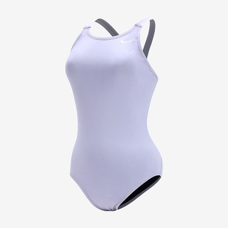 나이키 스윔 앤서 솔리드 패스트백 탄탄이 옥시즌 퍼플 [NESSA040-581 자수 로고 여자 실내수영복]
