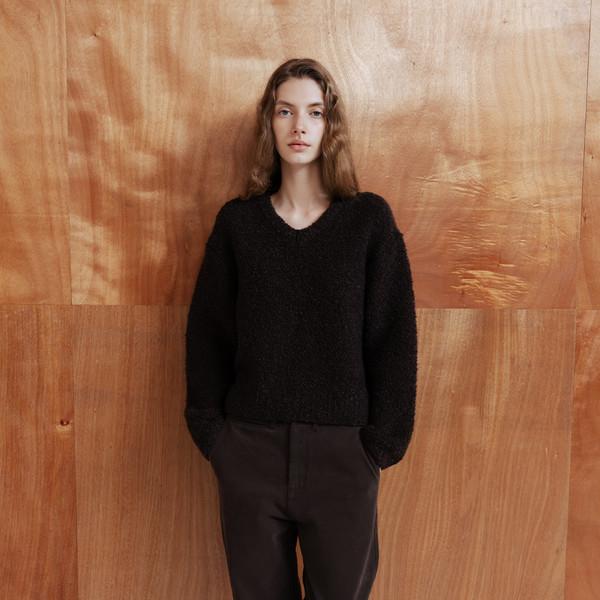 BRUSHED COTTON TWILL PANTS - BROWN