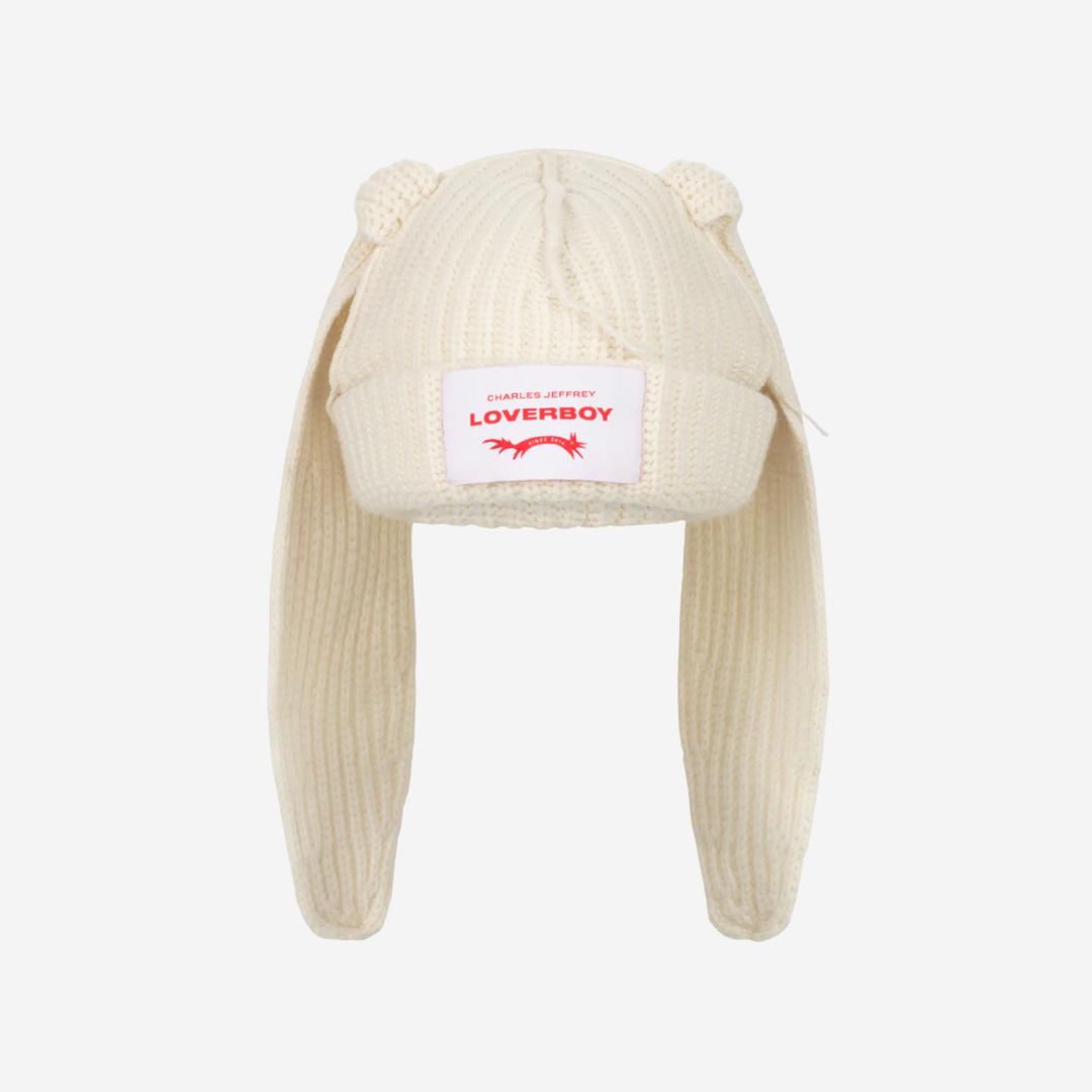 Charles Jeffrey Loverboy Chunky Rabbit Beanie Ecru