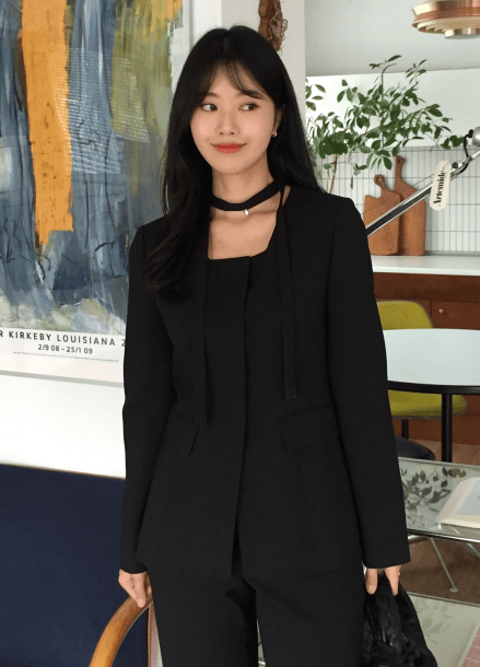 칼라리스 초커 타이 자켓