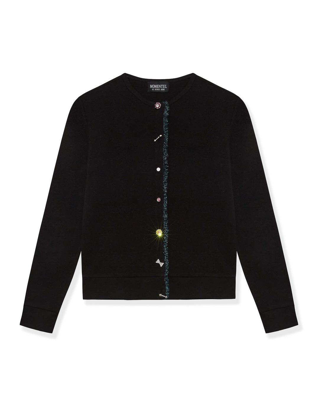 Mixed Buttons Cardigan (black)
