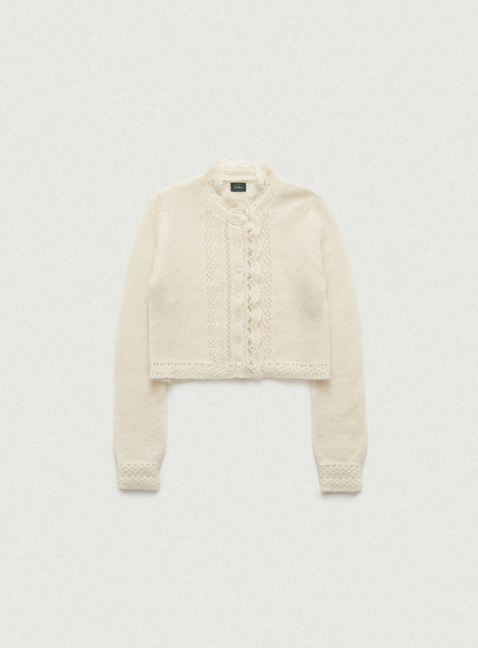 Hale Frill Mohair Cardigan_Ivory [11월 말 순차 배송]