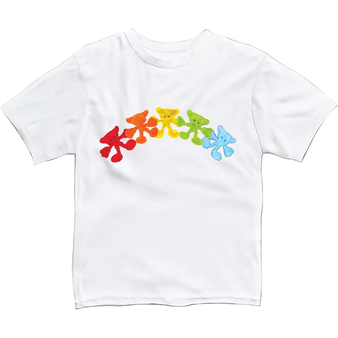 [HI HO CH3RRY] FANTASTIC T shirt - Rainbow (white)