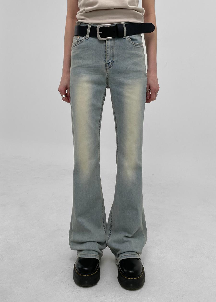 써겐 워싱 부츠컷 데님팬츠