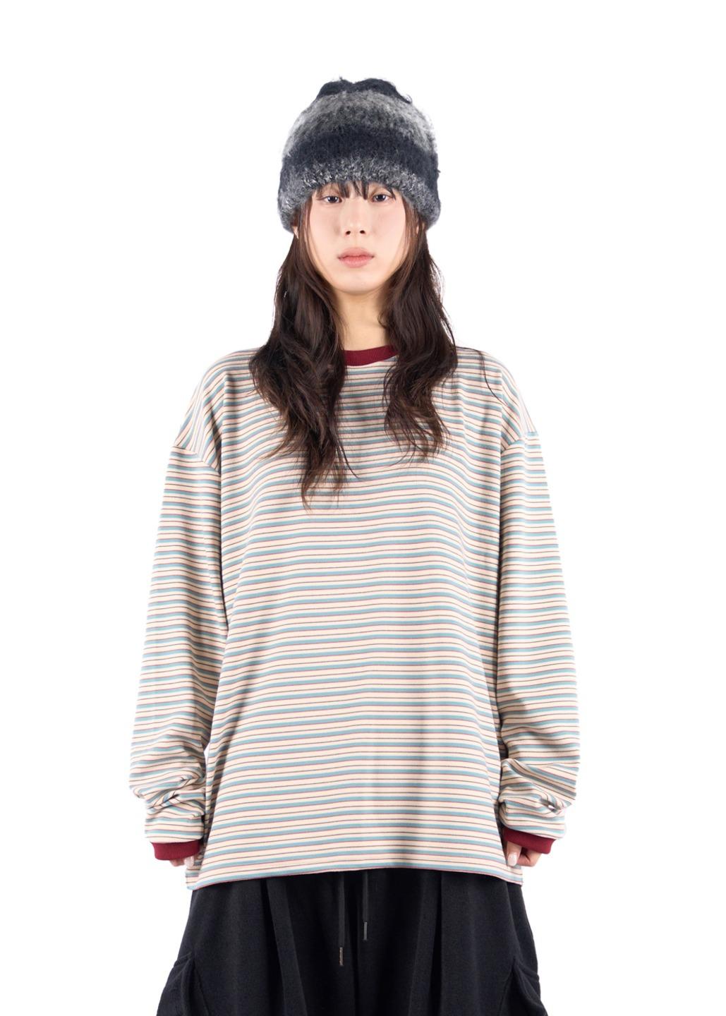 릿킴 MESH STRIPE LONG SLEEVE
