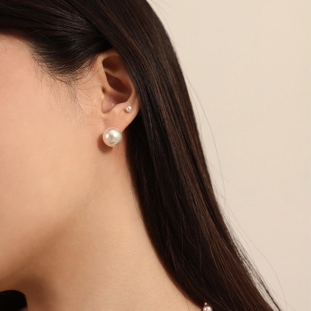 [당일/7size] 실버925 데일리 스와로브스키 핵 진주 귀걸이