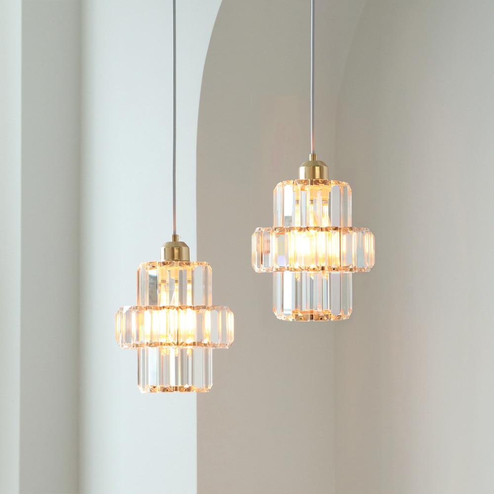 알투아 1등 펜던트 식탁 카페 크리스탈 샴페인 골드 조명