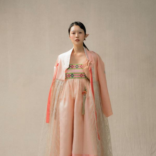 [ORDER-MADE][SUJI] FIGURED SILK SEURAN 2-TIERED DRESS : P12-1